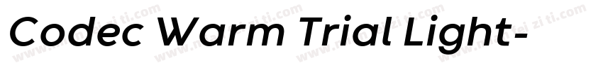 Codec Warm Trial Light字体转换